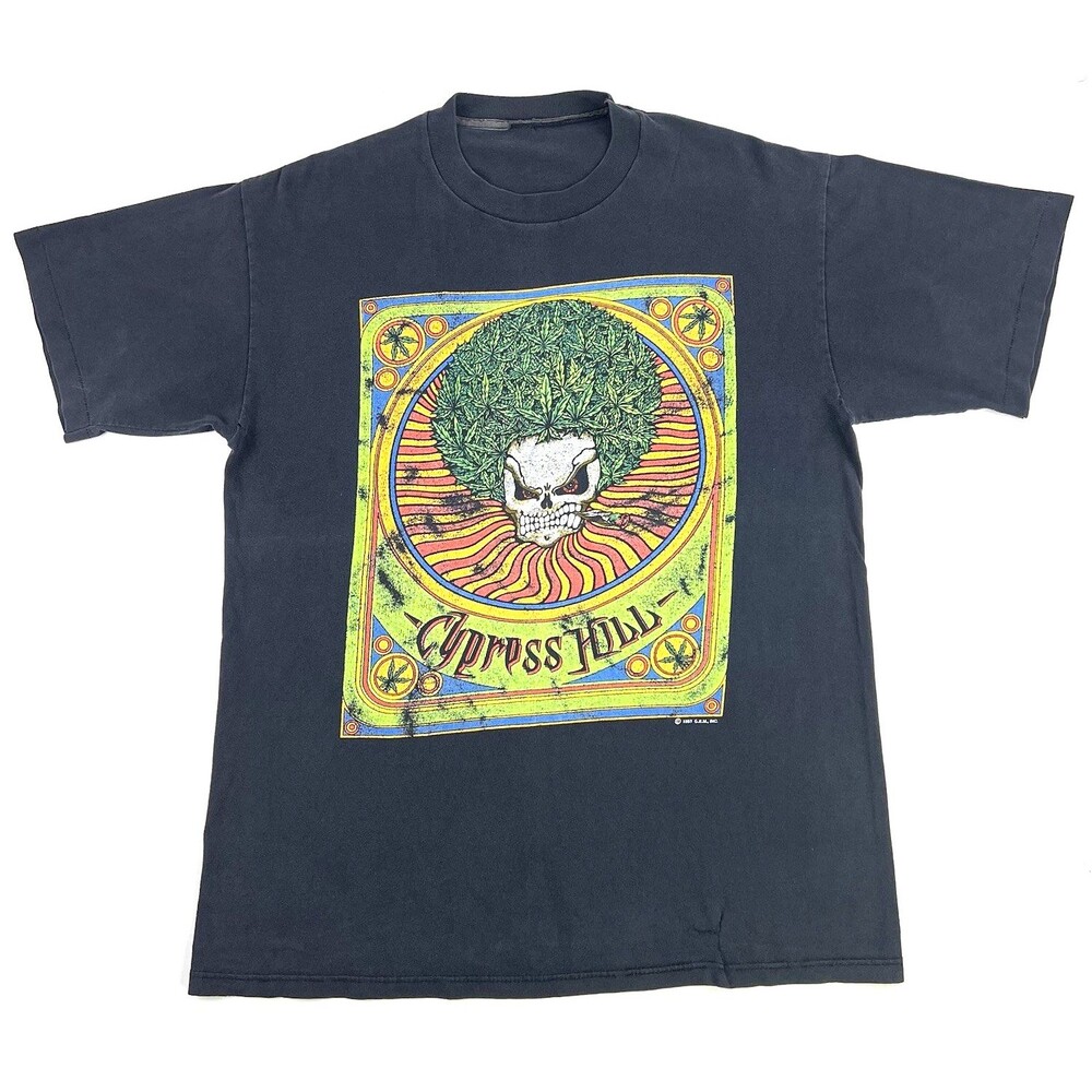 Vintage Cypress Hill New Realm T Shirt Black 1993 Sz M Rap Weed Rare GEM Grail